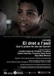 6 d’octubre  Jornada “El dret a l’asil, què hi podem fer des del Garraf” a l’EPSEVG