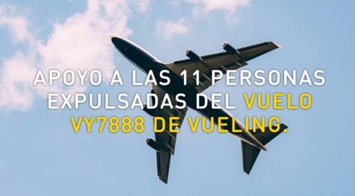 Suport a les 11 persones expulsades del vol VY788 de Vueling